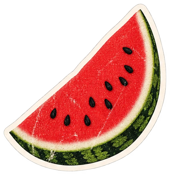 Watermelon sticker in solidarity with Palestine